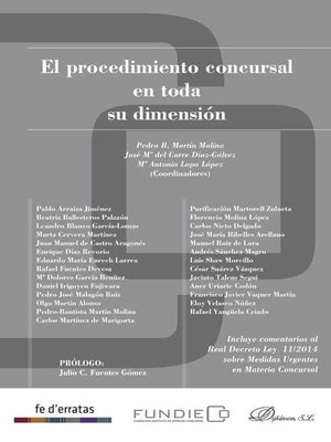 cover image of El procedimiento concursal en toda su dimensión